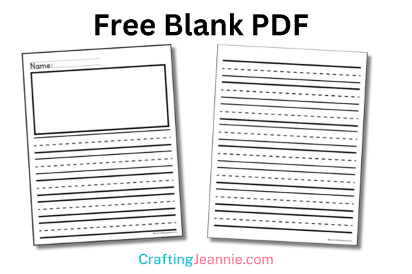 free-kindergarten-writing-paper-template-crafting-jeannie for Free Printable Handwriting Paper With Picture Box Free Kindergarten Writing Paper Template - Crafting Jeannie for Free Printable Handwriting Paper With Picture Box