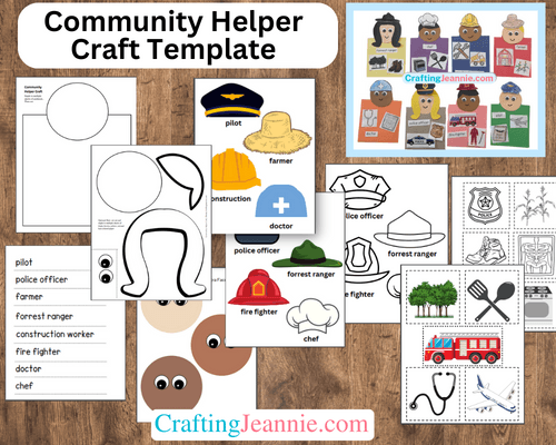 Community Helper Craft (Free Template) - Crafting Jeannie