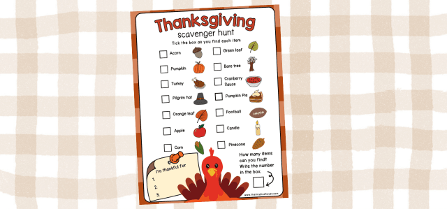Thanksgiving Scavenger Hunt For Kids - This Tiny Blue House