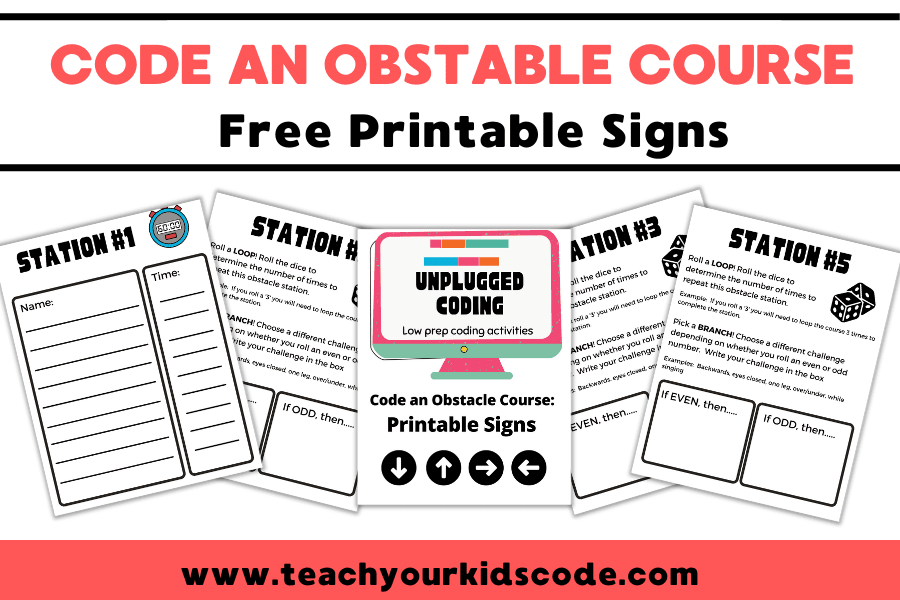 Code an Obstacle Course [Unplugged Coding Activity] - Teach Your Kids Code